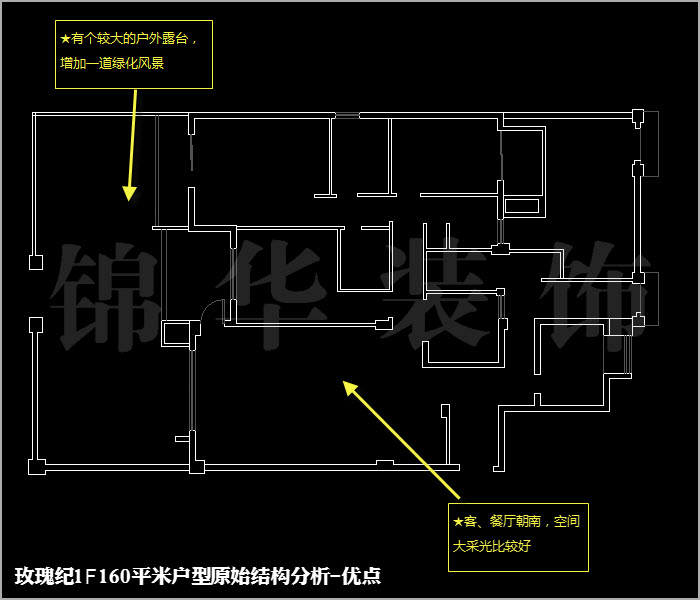 融僑中央花園玫瑰紀一樓160平米 戶型